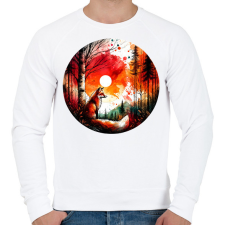 PRINTFASHION Cuki erdei róka - Férfi pulóver - Fehér férfi pulóver, kardigán