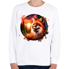 PRINTFASHION Cuki erdei róka - Gyerek pulóver - Fehér gyerek pulóver, kardigán