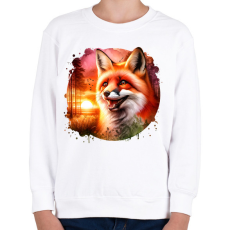 PRINTFASHION Cuki erdei róka - Gyerek pulóver - Fehér