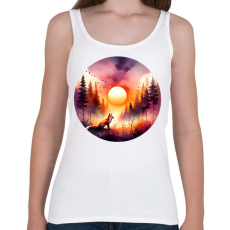 PRINTFASHION Cuki erdei róka - Női atléta - Fehér