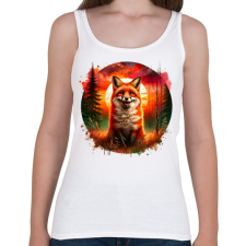 PRINTFASHION Cuki erdei róka - Női atléta - Fehér női trikó