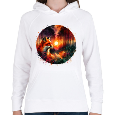 PRINTFASHION Cuki erdei róka - Női kapucnis pulóver - Fehér