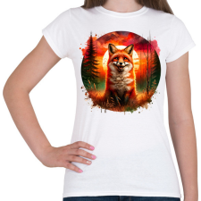 PRINTFASHION Cuki erdei róka - Női póló - Fehér női póló