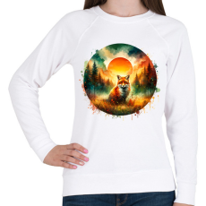 PRINTFASHION Cuki erdei róka - Női pulóver - Fehér