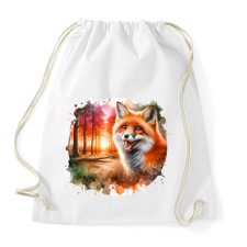 PRINTFASHION Cuki erdei róka - Sportzsák, Tornazsák - Fehér tornazsák