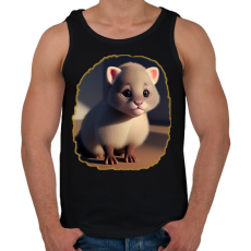 PRINTFASHION Cuki - Férfi atléta - Fekete