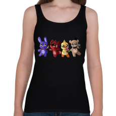 PRINTFASHION Cuki fnaf karakterek - Női atléta - Fekete
