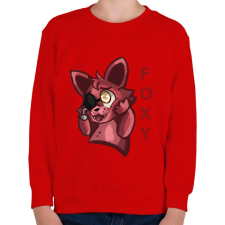 PRINTFASHION Cuki Foxy - Gyerek pulóver - Piros gyerek pulóver, kardigán
