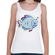 PRINTFASHION Cuki hal - Női atléta - Fehér női trikó