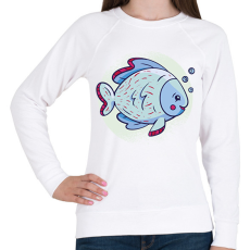 PRINTFASHION Cuki hal - Női pulóver - Fehér