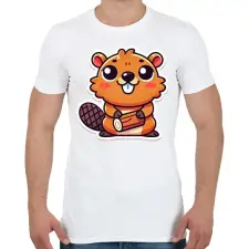 PRINTFASHION Cuki hód - Férfi póló - Fehér férfi póló