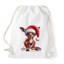 PRINTFASHION Cuki karácsonyi kenguru kölyök - Sportzsák, Tornazsák - Fehér tornazsák