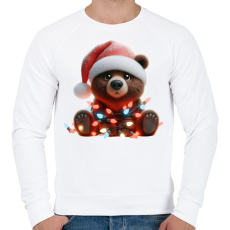 PRINTFASHION Cuki karácsonyi maci - Férfi pulóver - Fehér