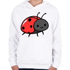 PRINTFASHION Cuki katica - Gyerek kapucnis pulóver - Fehér