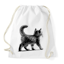 PRINTFASHION Cuki Kiscica / Cica / Macska rajz - Sportzsák, Tornazsák - Fehér tornazsák