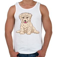 PRINTFASHION Cuki kutya - Férfi atléta - Fehér