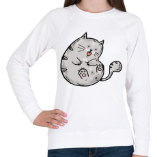 PRINTFASHION Cuki macska - Női pulóver - Fehér