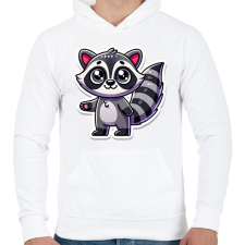 PRINTFASHION Cuki Mosómedve - Férfi kapucnis pulóver - Fehér férfi pulóver, kardigán