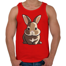 PRINTFASHION Cuki nyuszi - Férfi atléta - Piros