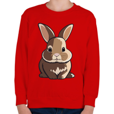 PRINTFASHION Cuki nyuszi - Gyerek pulóver - Piros