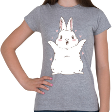 PRINTFASHION Cuki nyuszi - Női póló - Sport szürke