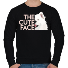 PRINTFASHION Cuki szamojéd - Férfi pulóver - Fekete férfi pulóver, kardigán