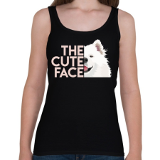 PRINTFASHION Cuki szamojéd - Női atléta - Fekete női trikó