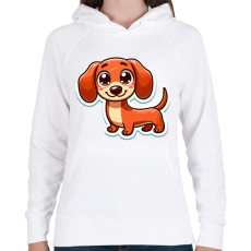 PRINTFASHION Cuki Tacsi - Női kapucnis pulóver - Fehér