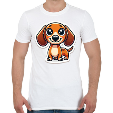 PRINTFASHION Cuki Tacskó - Férfi póló - Fehér férfi póló