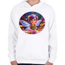 PRINTFASHION Cuki tündérke - Gyerek kapucnis pulóver - Fehér gyerek pulóver, kardigán