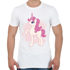 PRINTFASHION Cuki unikornis - Férfi póló - Fehér férfi póló