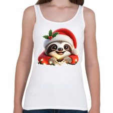 PRINTFASHION Cuki vicces karácsonyi party lajhár - Női atléta - Fehér női trikó