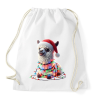 PRINTFASHION Cuki vicces karácsonyi party láma - Sportzsák, Tornazsák - Fehér