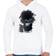 PRINTFASHION Cukicic - Férfi kapucnis pulóver - Fehér férfi pulóver, kardigán