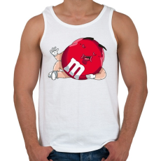 PRINTFASHION Cukorka - Férfi atléta - Fehér