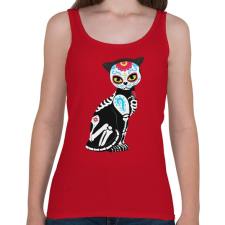 PRINTFASHION Cukorkoponya cica - Női atléta - Cseresznyepiros női trikó