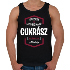 PRINTFASHION Cukrász prémium minőség - Férfi atléta - Fekete