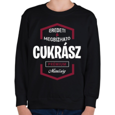 PRINTFASHION Cukrász prémium minőség - Gyerek pulóver - Fekete