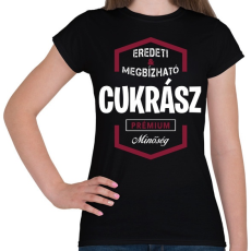 PRINTFASHION Cukrász prémium minőség - Női póló - Fekete