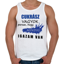 PRINTFASHION Cukrász vagyok... - Férfi atléta - Fehér atléta, trikó