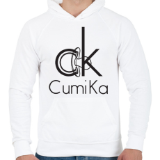 PRINTFASHION CumiKa - Férfi kapucnis pulóver - Fehér