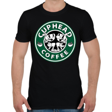 PRINTFASHION Cuphead Coffee - Férfi póló - Fekete