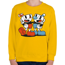 PRINTFASHION Cuphead - Gyerek pulóver - Sárga gyerek pulóver, kardigán
