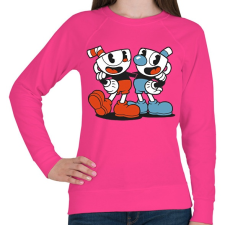 PRINTFASHION Cuphead - Női pulóver - Fukszia női pulóver, kardigán