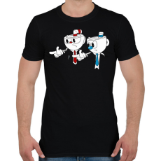 PRINTFASHION Cuphead - Pulp Fiction - Férfi póló - Fekete