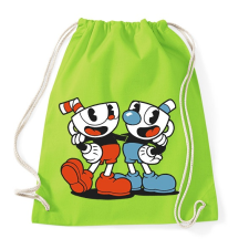 PRINTFASHION Cuphead - Sportzsák, Tornazsák - Limezöld tornazsák