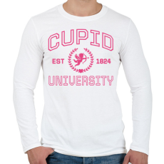 PRINTFASHION Cupid University - Férfi hosszú ujjú póló - Fehér