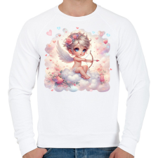 PRINTFASHION Cupido célba vett - Férfi pulóver - Fehér férfi pulóver, kardigán