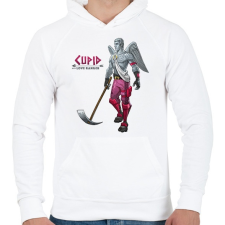 PRINTFASHION Cupido Fortnite - Férfi kapucnis pulóver - Fehér férfi pulóver, kardigán