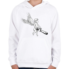 PRINTFASHION cupido - Gyerek kapucnis pulóver - Fehér gyerek pulóver, kardigán